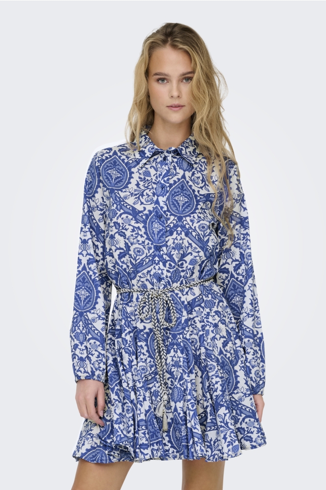 ONLLUMINA L/S SHORT DRESS WVN NOOS 15305484 Surf th Web/LUMINA AOP